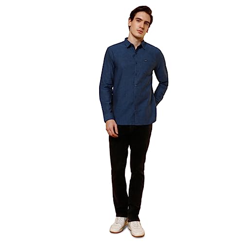 Image of Wrangler Men's Solid Blue Shirt