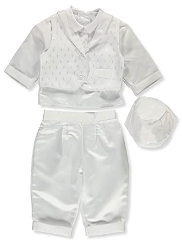 Precious Angels Baby Boys' Special Occasion 4-Piece Suit - White, 6-12 Months