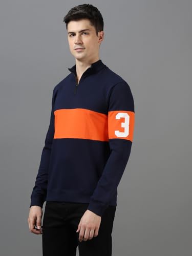 Image of Urbano Fashion Men's Cotton Color Block Sweatshirt