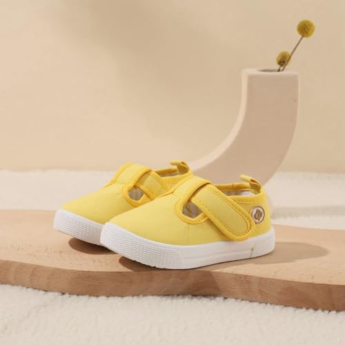 Toddler Boys Girls T-Strap Canvas Sneakers Classical Comfort Soft Sole Flats Sneakers Little Kid Non Skid School Uniform Shoe2