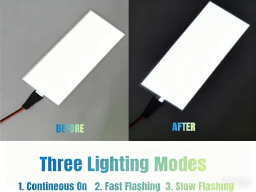 Image of Electroluminescent EL Panel Light, DIY EL Light Cuttable Paper for Decoration /Cosplay /Funny Birthday Parties /Horror Theme Parties /Pumpkinhead (1, White)