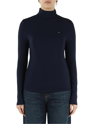 T-shirt Tommy Hilfiger bleu foncé en viscose stretch pour un confort quotidien chic