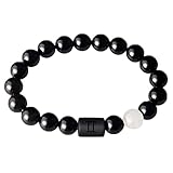 Pulseras genéricas con preciosas mm joyas pulseras elásticas del estrés perlas de yoga pulsera de ansiedad ajustable regalo inoxidable perlas para pulseras anillos, talla única, Metal, No Gemstone