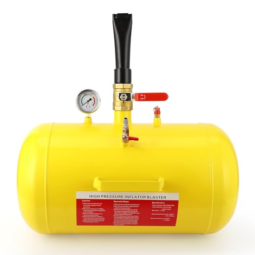 Garvee Inflador de Talones para Neumáticos 38 L Herramienta Montaje Neumáticos sin Cámara Depósito Aire para Asentar Talón de Neumático Inflador Bead Seater para Coche SUV Camión