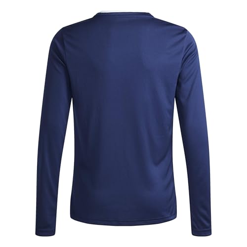 adidas Mixte Enfant Entrada26 Long Sleeve Jersey Kids Shirt, Team Navy Blue 2/White, 11-12 Years