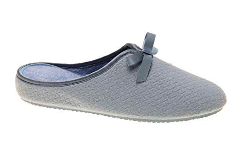 Zapatilla Casa Tejido Guateado cuña interior 2,5 cm piso goma (38 EU, Jeans, numeric_38) Cover