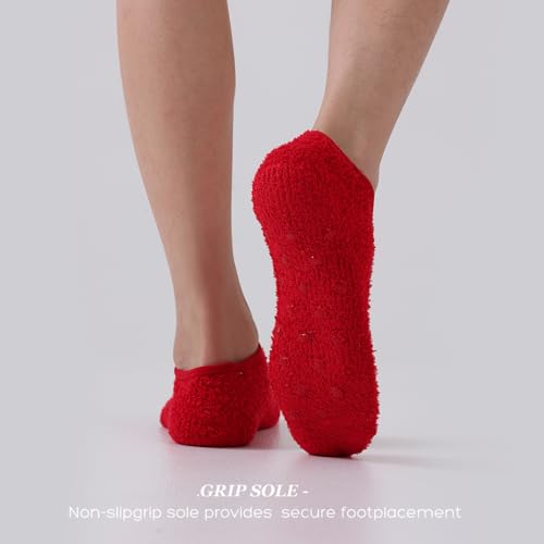 Image of 3Pairs Ankle Socks Low cut Pom Pom Fluffy Fuzzy Warm Winter Plush Slipper Socks For Women