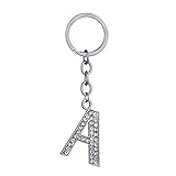 Silber mit klaren Zirkonia Kristallsteinen besetzt, Alle Buchstaben des Alphabets sind erhältlich eine wunderbare Geschenkidee für Damen und Herren.