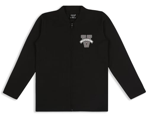 Image of Boys Full Sleeves Solid Jacket and T-Shirt