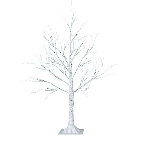 Birch Tree Lighted by Liberty Lifestyle, Fairy Spirit Warm White Tabletop Light up Tree Lamp, USB and Battery Powered Timer Artificial Branches Tree Decoration Home Party Festival Holiday