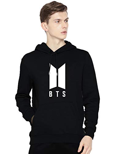 Image of Casual,Stylish Wedding BTS Full Sleeve Huddies for Mens Color Black and Size (XXL)-