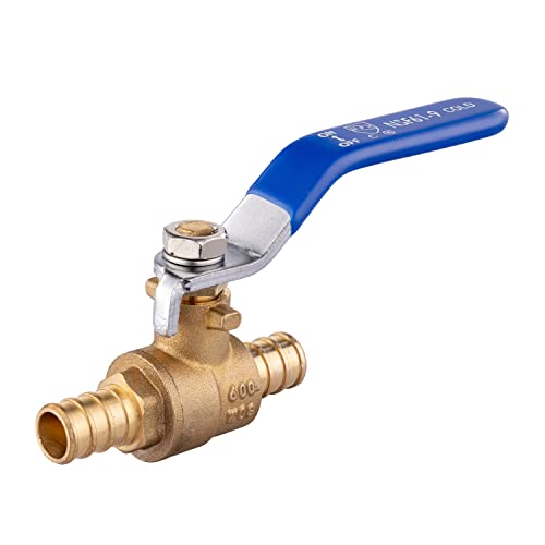 10 Pcs Efield 1/2 Inch Crimp Pex Brass Full Port Shut-Off Ball Valve For Plumbing Application, Blue Level, Cupc Certified (Pack Of 10) #TOP4