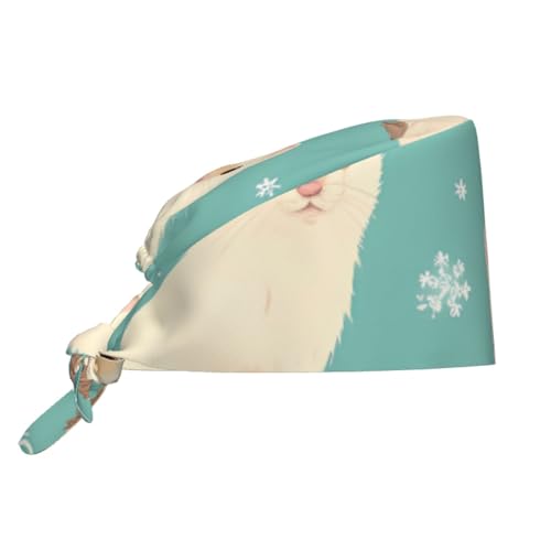 YYHWHJDE Breathable Work Hat French Fashion Model Ferrets Prints Adjustable Comfortable Chef Hat for Women & Men Black