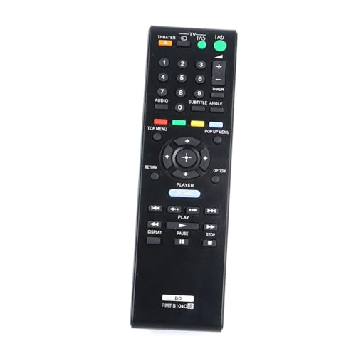 RMT-B104C DVD Remote Control for Sony Blu-Ray DVD Disc Player in Living Rooms or Rooms, No Programming or Pairing Needed, Replacement Remote Compatible Models BDP-B104A BDP-B104P BDP-S185 BDP-S190