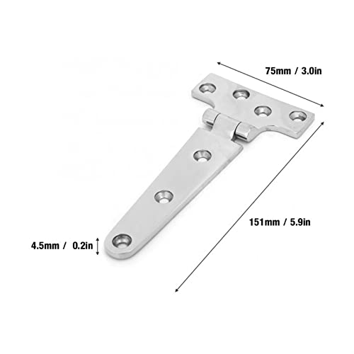 Charnière industrielle inox 316 robuste pour couverture de trappe - 4