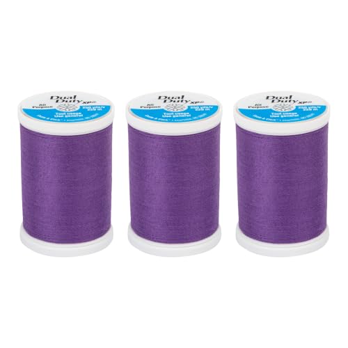 Coats & Clark Dual Duty XP Sewing Thread, 250 Yards, 3-Pack, Deep Violet