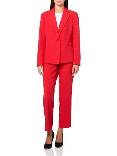 Le Suit One Button Blazer & Pant, 2pc Set, Ruby, 10