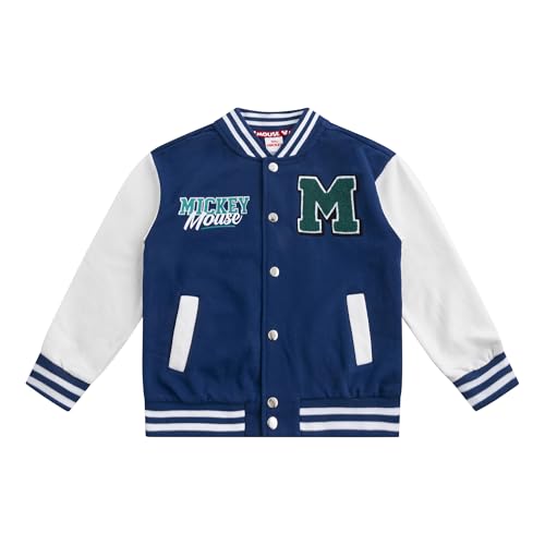 Disney Mickey Mouse Boys Letterman Varsity Bomber Jacket for Toddler to Big Kids2