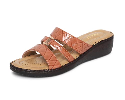 Image of TRASE Women's Flip-Flops & Slippers | Doctor Ortho Comfortable Chappal for Women & Girls | Light weight, Soft Footbed, Comfortable & Stylish | Diabetic & Orthopedic Footwear, Good for Knee & Foot Pain