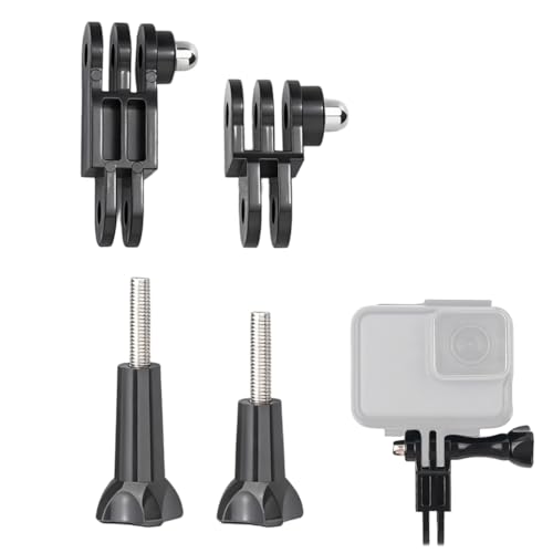 Image of ZIBUYU Adjustable Pivot Arm Adapter for GoPro, Straight Joint Mount Extension for Action Cameras, Gopro Helmet Mount for Flexible Multi-Angle Shooting and Secure Mounting on Helmets, Bikes