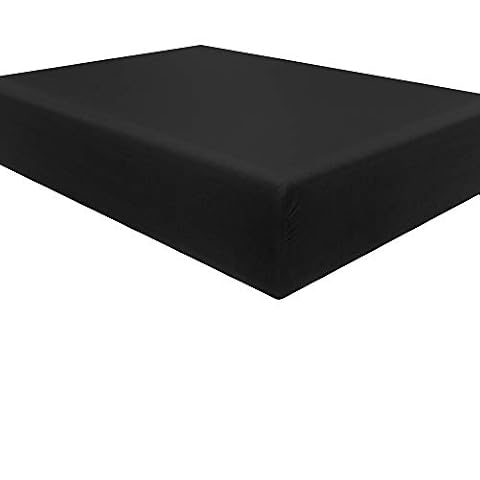NTBAY Queen Microfiber Fitted Sheet, 15 Inch Pocket, Black — $14.39 (20% off)