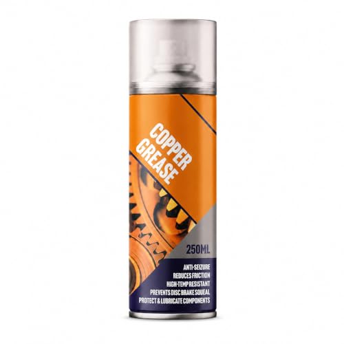 Image of Copper Grease Spray 250ml, High-Temperature Automotive Anti-Seize Lubricant for Nuts, Bolts, Threads, Battery Terminals and Exhaust Brackets, Rust and Corrosion Protection