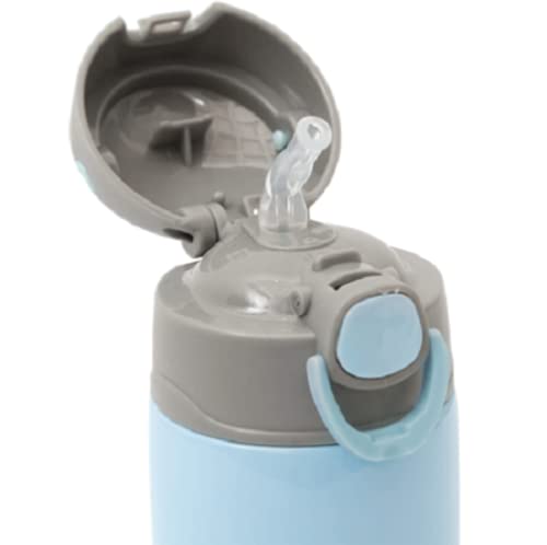 Encontraproduto.com.br - KIT ALIMENTACAO INFANTIL BABADOR + GARRAFA E POTE TERMICO AZUL - BUBA