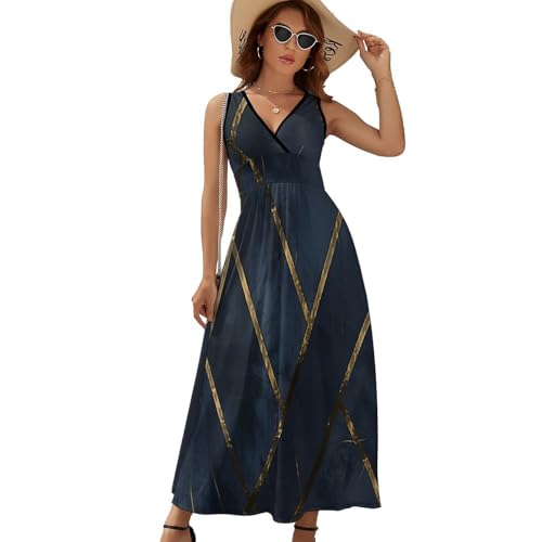 Robe femme chic et élégant col en V pour l'été