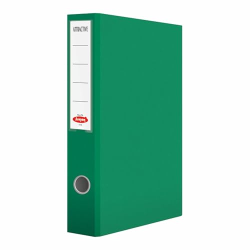 Image of Anupam Cobra Spring File | Full Size (F /S) | Robust Textured Cover | Steel Spring Binder | Large Capacity Document File | Finger Hole for Easy Shelf Access | for Office & Home (Green, Pack of 4)