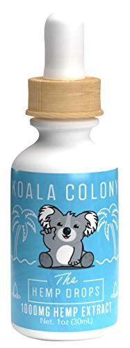 Koala Colony Hemp Oil Drops, 1000mg Natural Hemp Extract, Organic MCT Oil Tincture for Stress, Anxiety, and Pain Relief