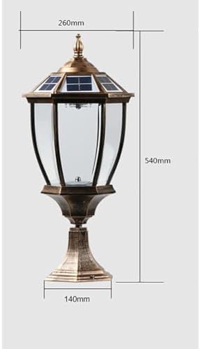 LSyySy Post Light LED Solar Post Cap Lights Outdoor Garden Lamp, Warm Wit Post Pijler Lamp, IP65 Waterdichte Moderne Post Lantaarn, Voor Patio Hek Villa Gate Pillar photo 2