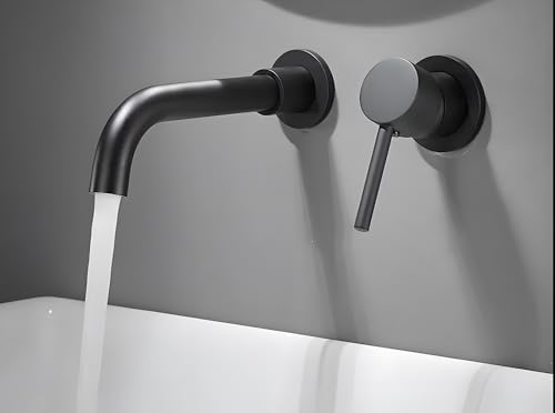 24x7 eMall SS Black Mixer Hot and Cold Basin Tap Faucet Basin Mix...