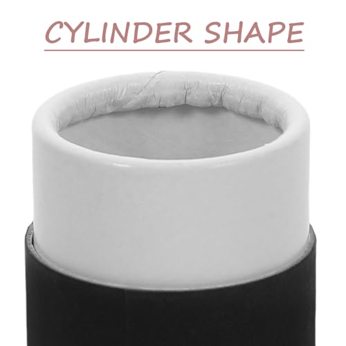 SOLUSTRE 15 Stück Papierröhrenbox Kraftpapierzylinder Pappverpackungsröhren Mit Deckel Pappröhren Kartonzylinderröhrenverpackung Pappe Hautpflege Und Make Up Kartondose Schwarz