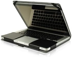TOP CASE Leather Skin Case Cover Compatible with Apple Old Generation MacBook Pro 13" 13.3 (A1278 / with or Without Thunderbolt) with TOP CASE Mouse Pad (Black)