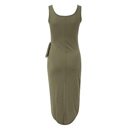 Robe cocktail midi asymétrique plissée et drapée pour invitée de mariage - 4