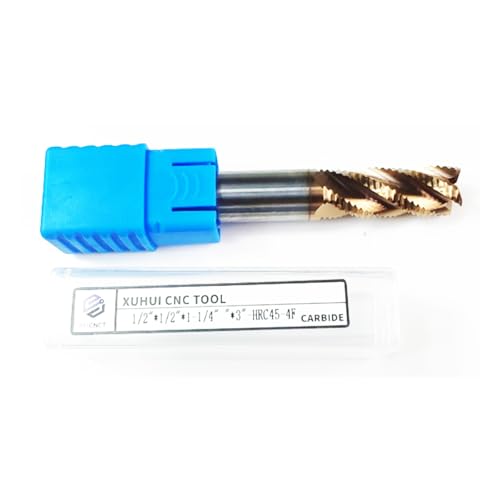 Image of HRC45 4Flutes Tungsten Solide Carbide Roughing End Mills for CNC Router Bit Wood Metal Cutter Mill Tool CNC milling Cutter Shank Dia 1 /2 inches(1pc, Shank Dia 1 /2 inch)
