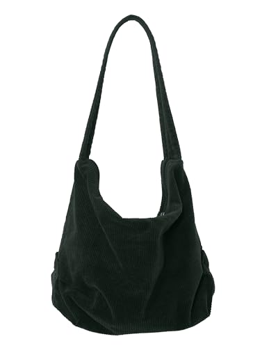 Image of 2026 Corduroy Tote Bag with Zipper Large Casual Handbags Shoulder Purse for Women