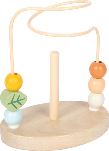 small Foot Motorikschleife Kleine Freunde aus Holz, hochwertiges Motorikspielzeug mit Stapelspiel, Lernspiel für Kinder ab 12 Monaten, 12719