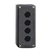 Produktbild Schneider Electric Harmony XALD Leergehäuse, Kunststoff, 4 Bohrungen, 22mm, dunkelgrau, Artikelnummer XALD04