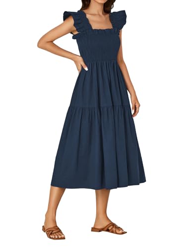Image of Rooscier Women's A Line Smocked Midi Dress