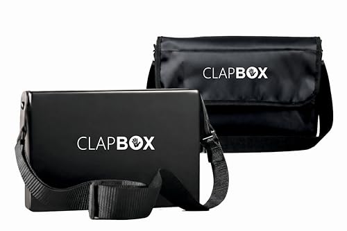 Image of Clapbox Lap Cajon - with Bag & Strap, Black | Clapbox with Rich Bass & Crisp Snare | Play on Lap or Standing | Compact Cajon for Musicians, Buskers & Travel