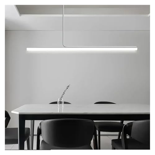 Lampe suspendue nordique moderne longue bande LED noire salon