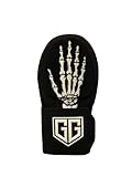 Adult Baseball/Softball Sliding Mitt - Skeleton Bones Hand with Peace Skeleton Back