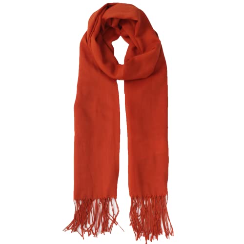 Cachecol Echarpe Len&ccedil;o Pashmina Manta Xale Lisa Moda (Ferrugem)