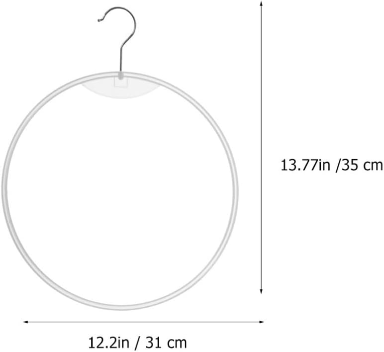 DOITOOL 10 Pcs Thong Underwear Display Rings Holder 12", Plastic Bikini Rack Briefs Hanger Loop Hook Round Circle Hanger for Bikini Swimwear Lingerie Brief Shawls Belt Scar Display