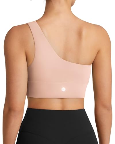 Image of Queenie Ke Womens One Shoulder Sports Bra Left Side Strap Yoga Bras Gym Training Workout Crop Tops