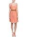 Nine West Women's Linear Burnout Topstitch Dress with Pleats