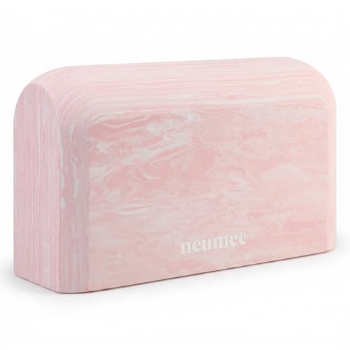 NEUMEE Yoga Block, EVA Foam Yoga Brick with Arc Shape & Non-Slip Grip, Lightweight Portable Yoga Block for Women Men, Ink Painting Design, Yoga Accessories for Poses, Pilates, Meditation, Balance & Stretching
