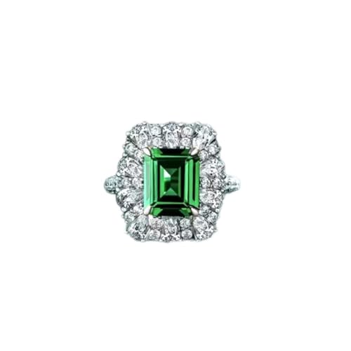 Bague en zircone cubique verte éclatante pour un style de mariage raffiné