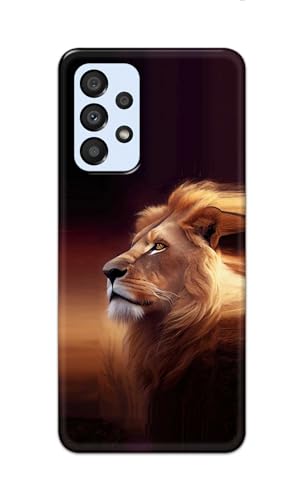 Image of PRINTFIDAA Plastic Printed Hard Back Cover Case For Samsung Galaxy A33 5G Back Cover (Danger Lion) -112, Multi